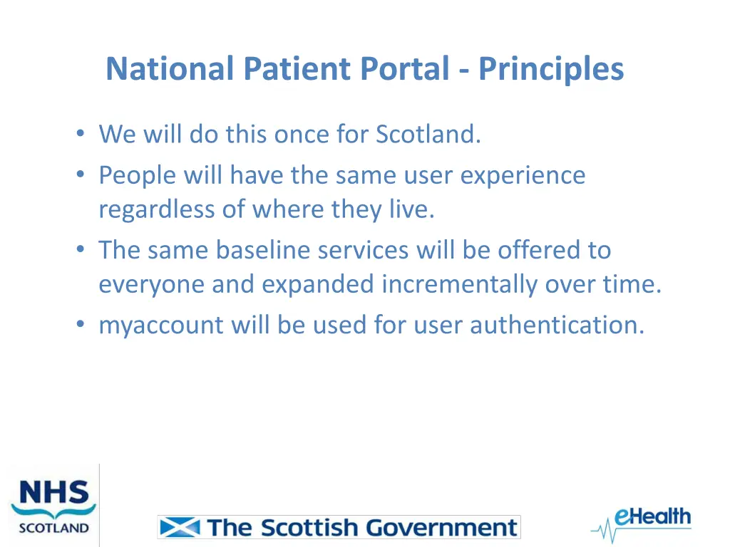 national patient portal principles