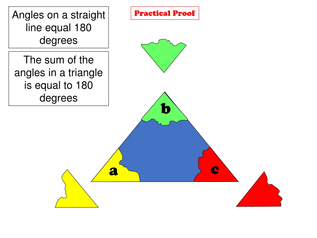 angles on a straight line equal 180 degrees