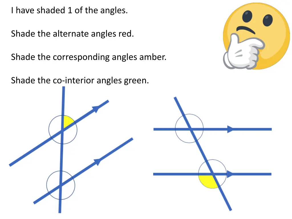 i have shaded 1 of the angles