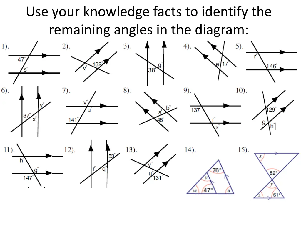 use your knowledge facts to identify