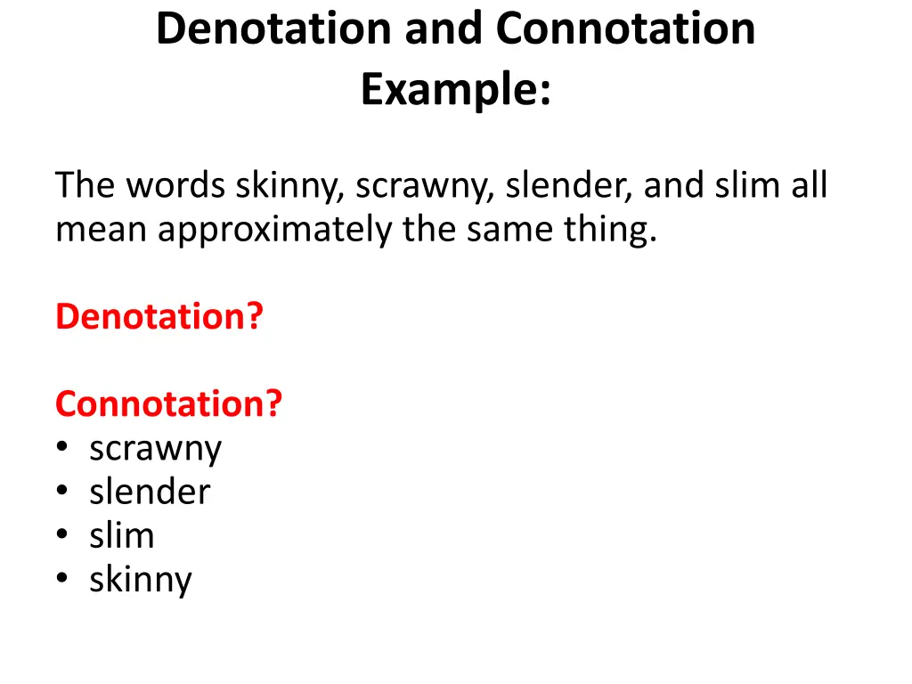 denotation and connotation example