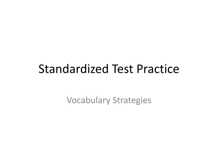 standardized test practice