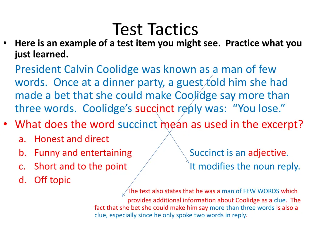 test tactics