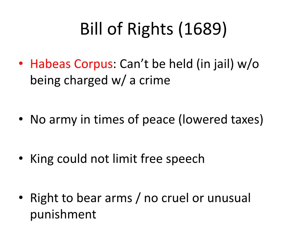 bill of rights 1689