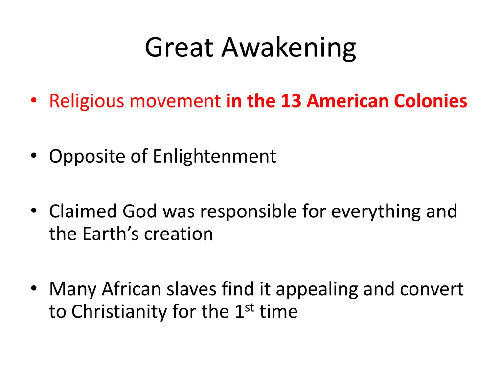 great awakening