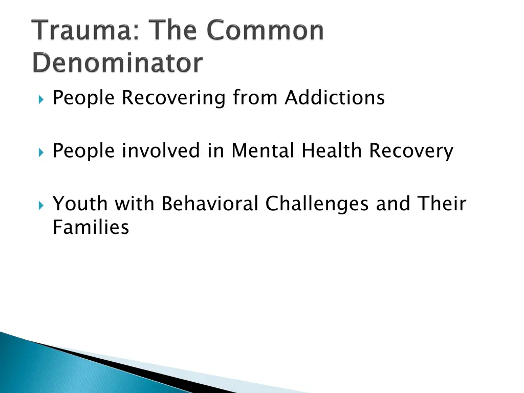 people recovering from addictions