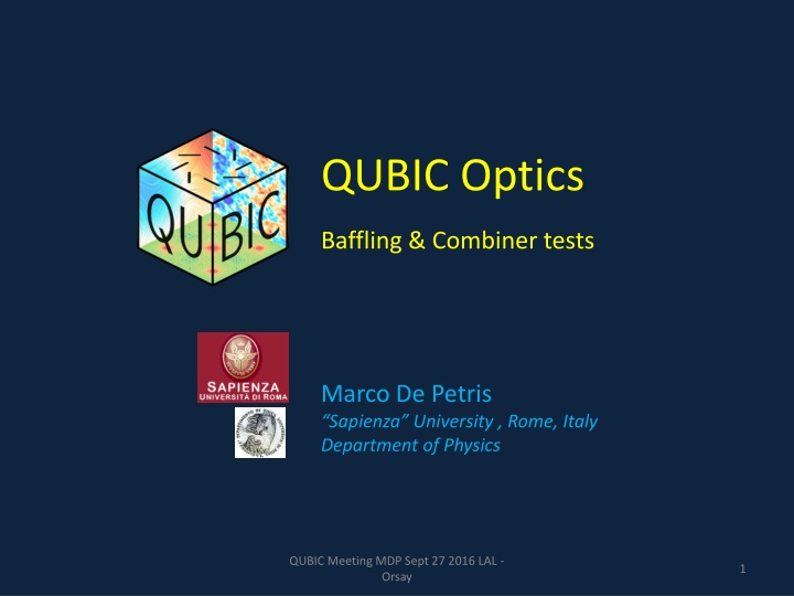 qubic optics baffling combiner tests