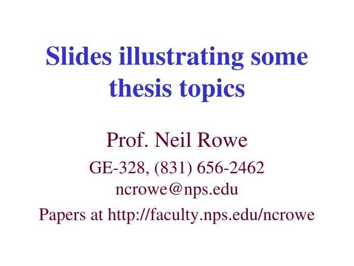 slides illustrating some thesis topics