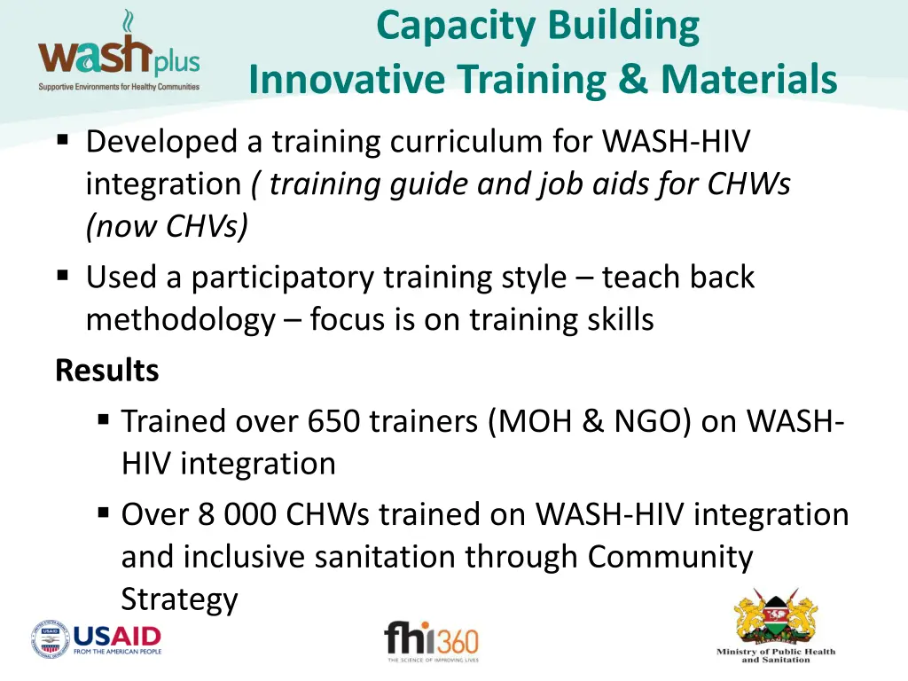 capacity building innovative training materials