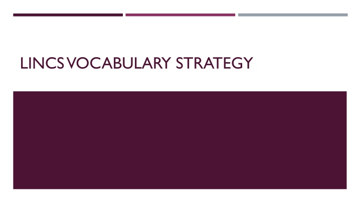 lincs vocabulary strategy