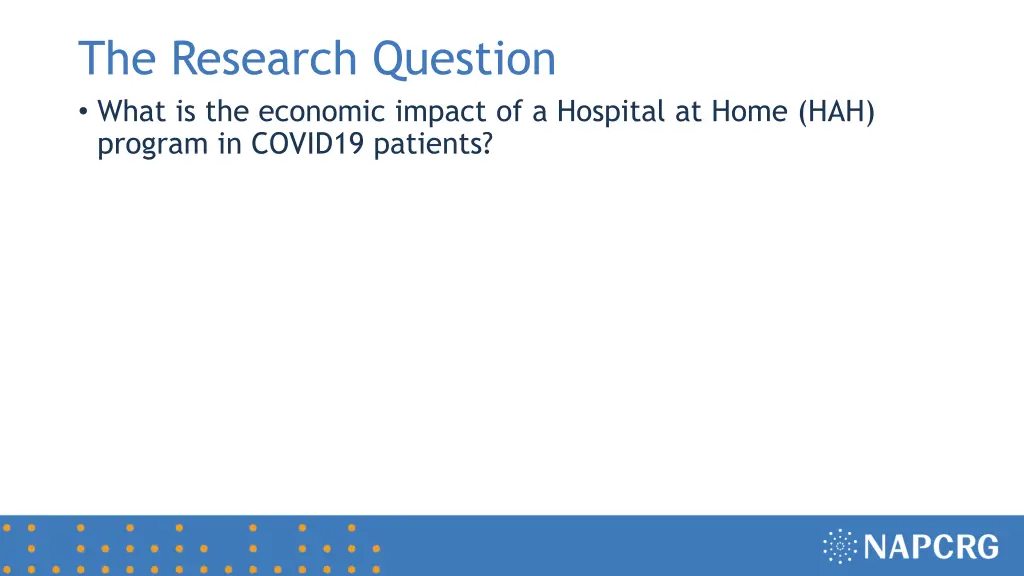 the research question what is the economic impact