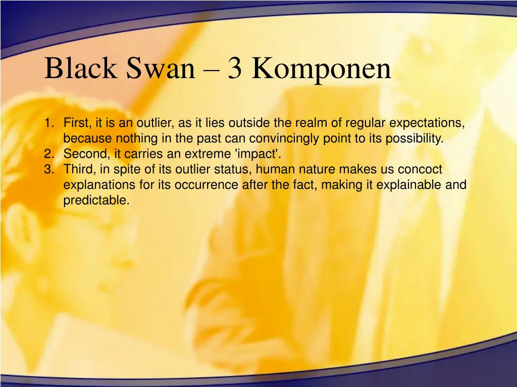 black swan 3 komponen