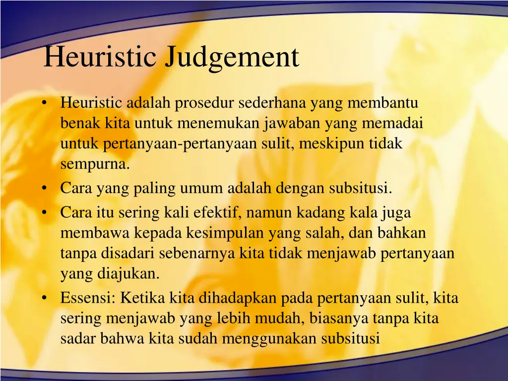 heuristic judgement