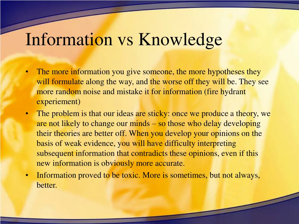 information vs knowledge