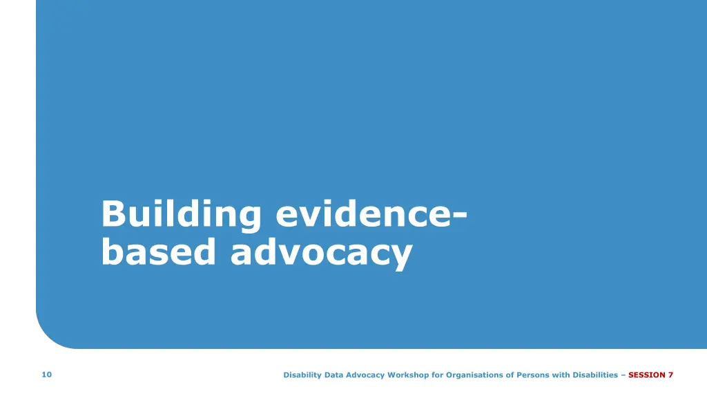 building evidence based advocacy