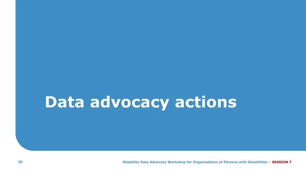 data advocacy actions