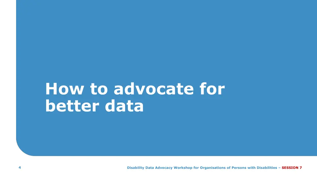 how to advocate for better data