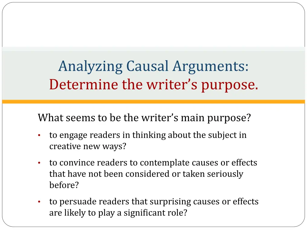 analyzing causal arguments determine the writer