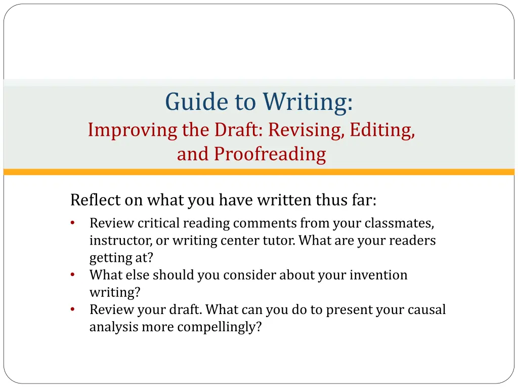 guide to writing 2