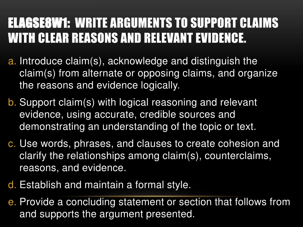 elagse8w1 elagse8w1 write arguments to support