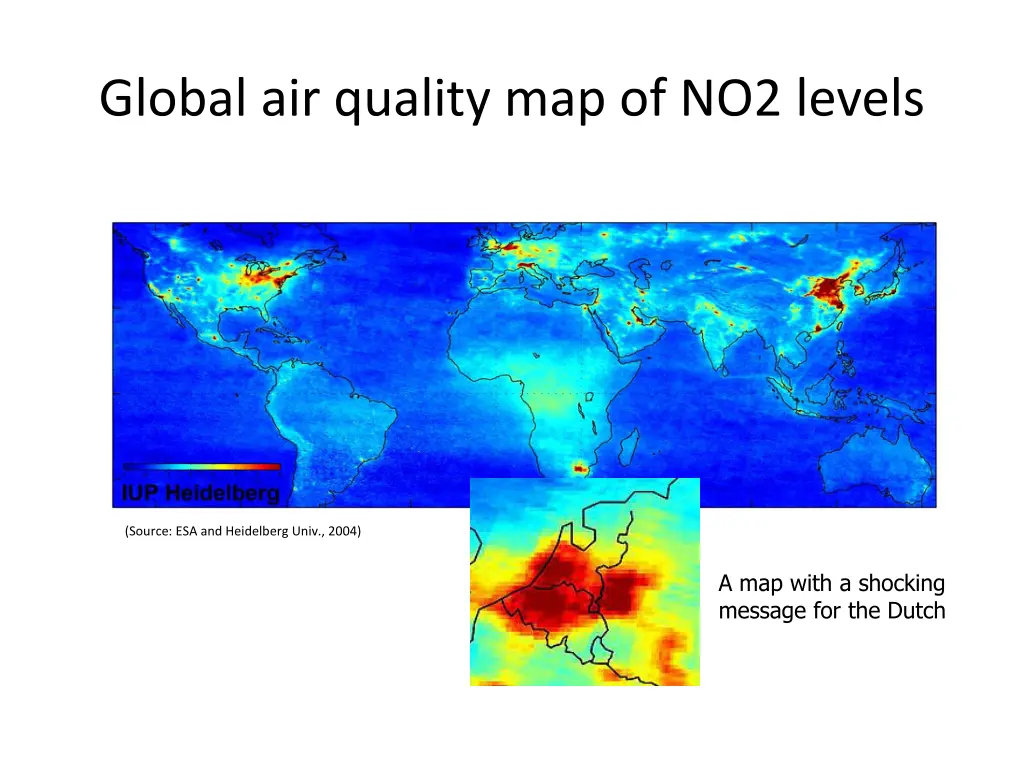 global air quality map of no2 levels