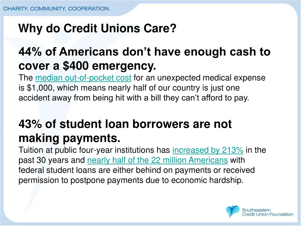 why do credit unions care