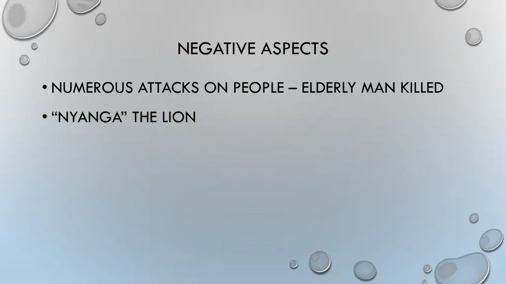 negative aspects