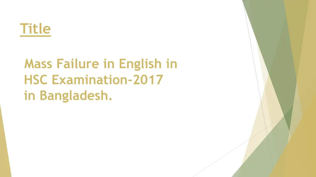 title mass failure in english in hsc examination