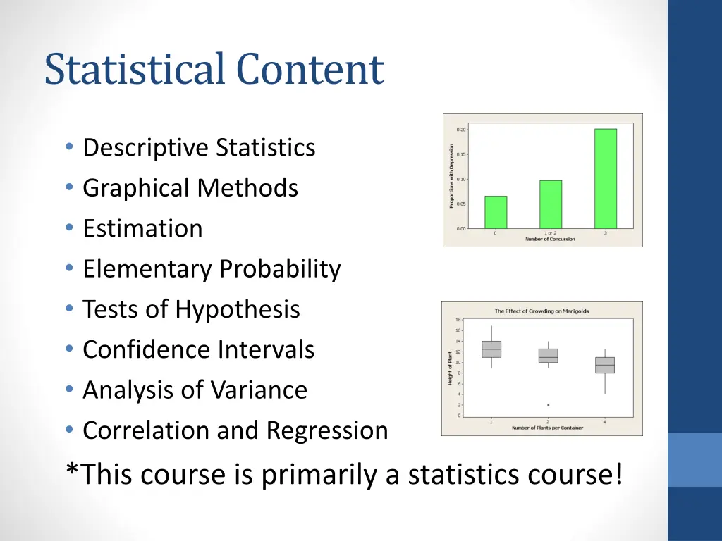 statistical content