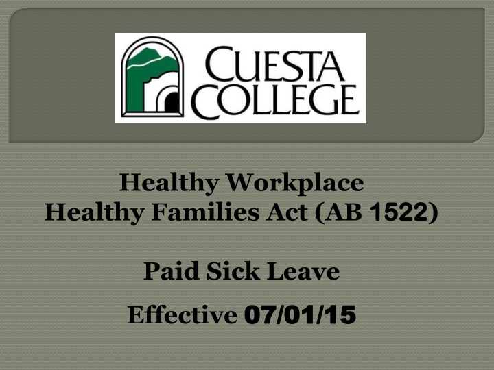 healthy workplace healthy families act ab 1522