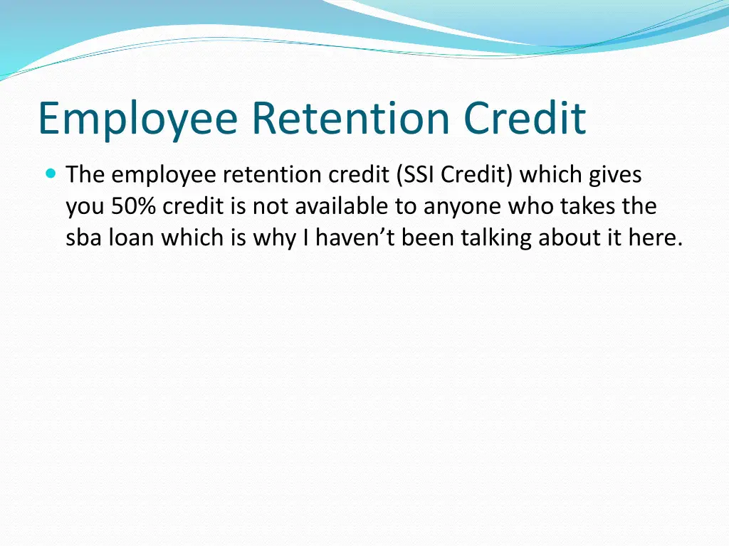 employee retention credit