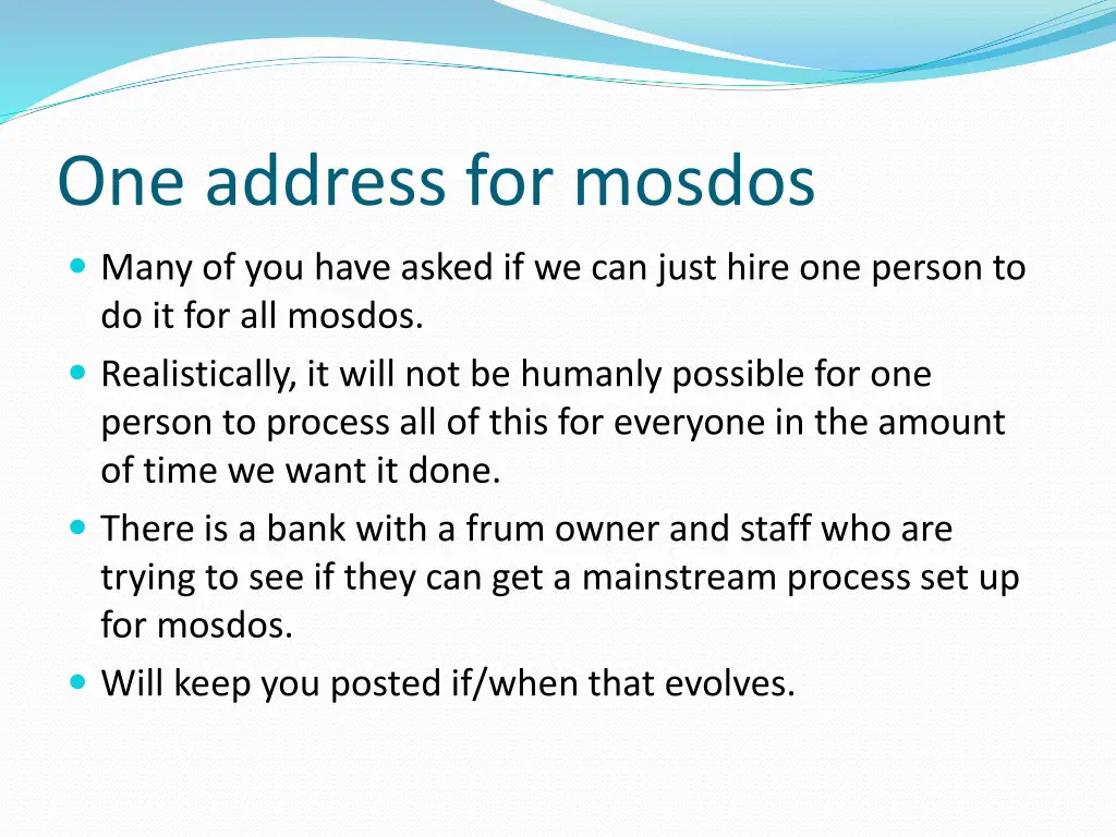 one address for mosdos