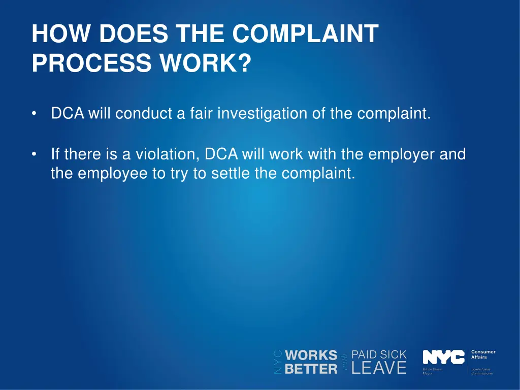 how does the complaint process work 1