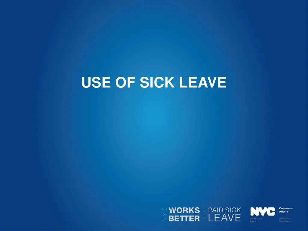 use of sick leave