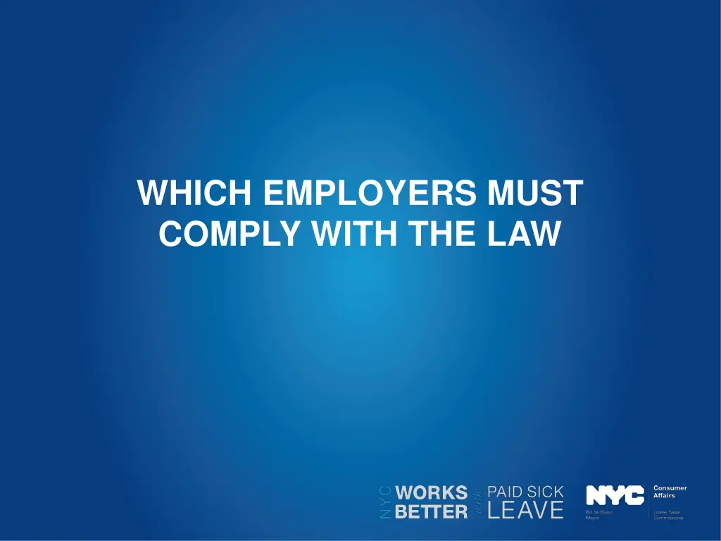 which employers must comply with the law