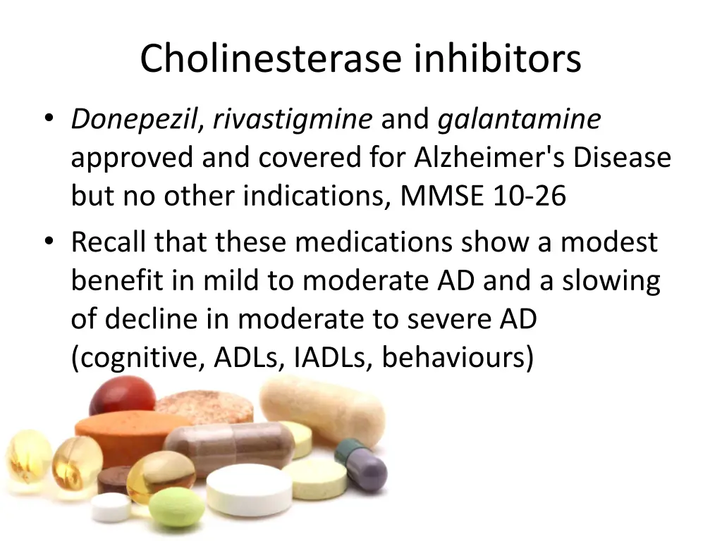 cholinesterase inhibitors