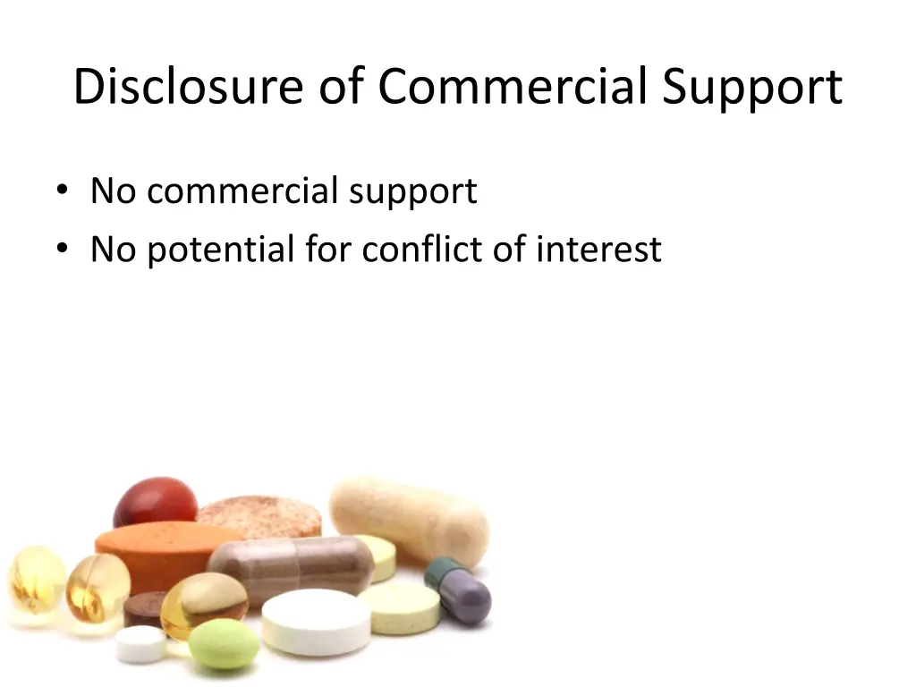 disclosure of commercial support