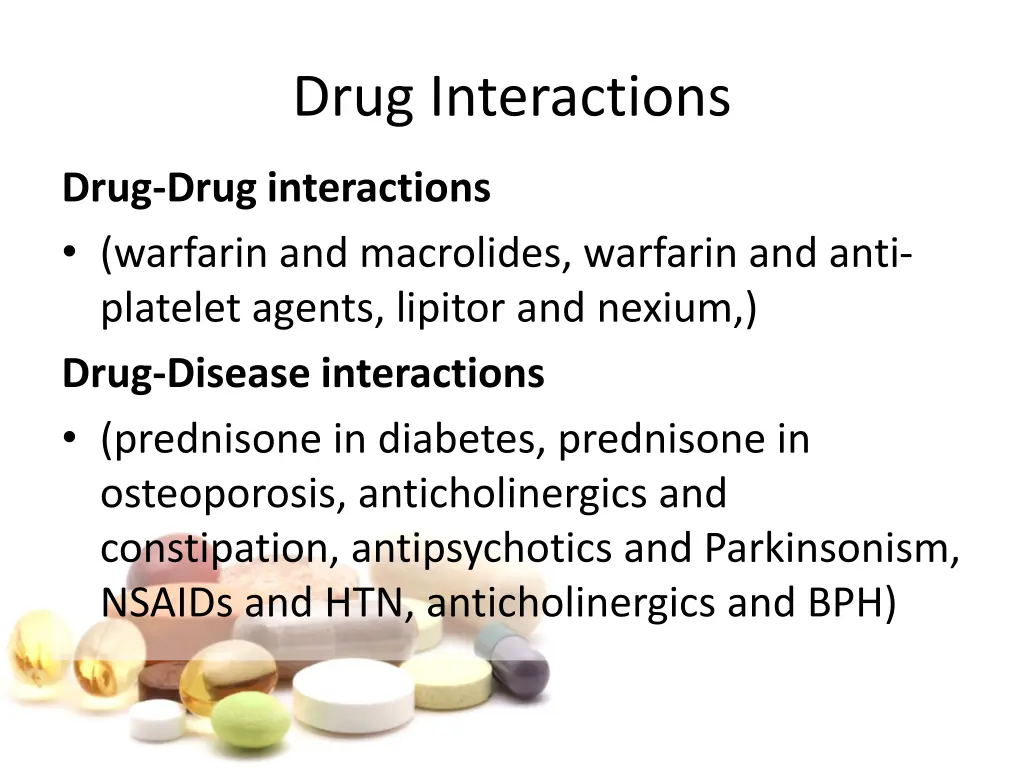 drug interactions