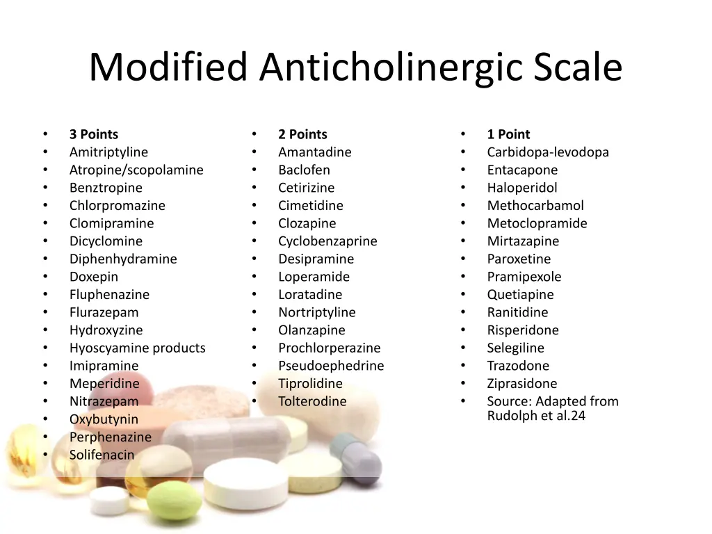 modified anticholinergic scale