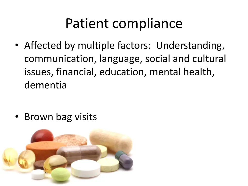 patient compliance