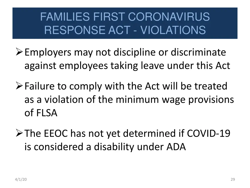 families first coronavirus response act violations