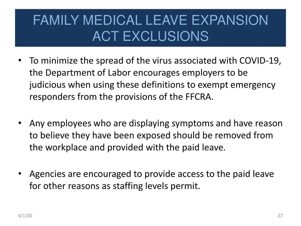 family medical leave expansion act exclusions 2