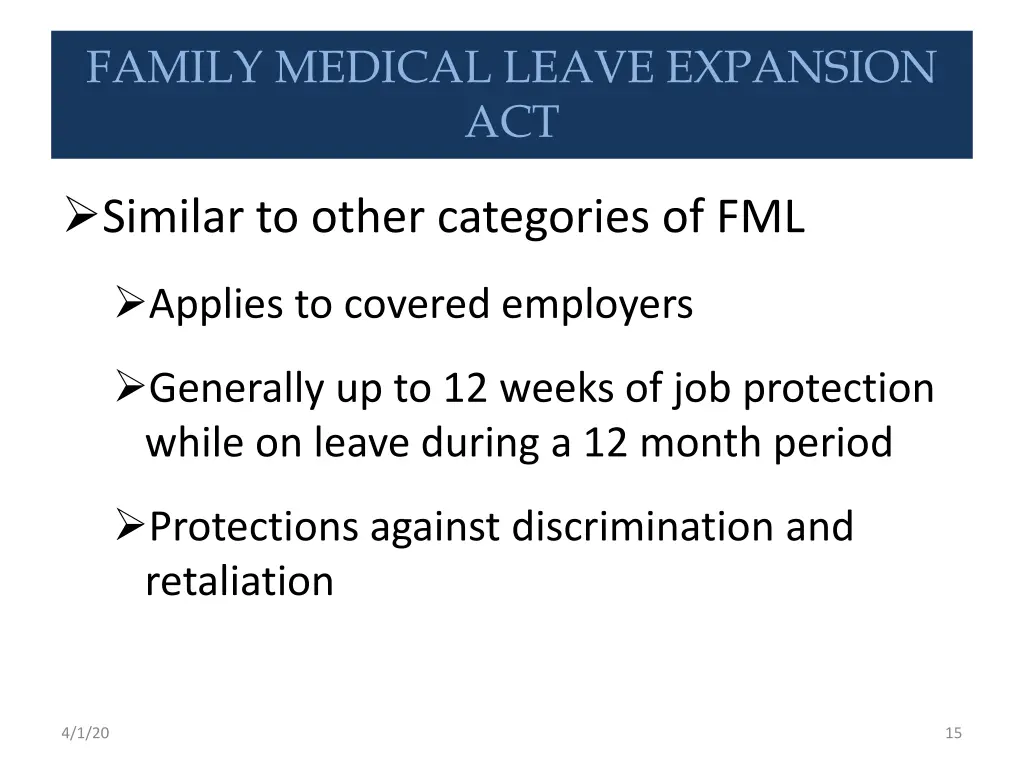 family medical leave expansion act