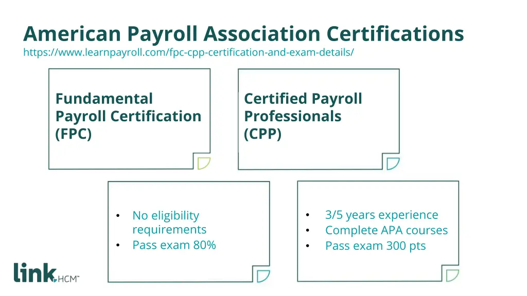 american payroll association certifications https