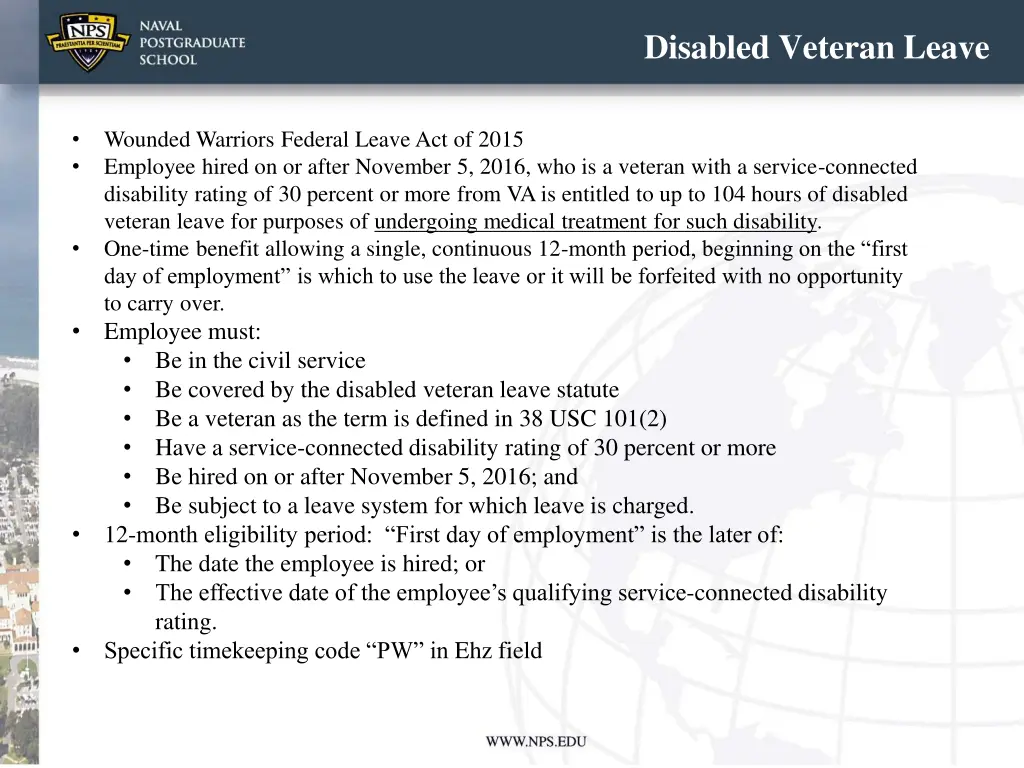 disabled veteran leave