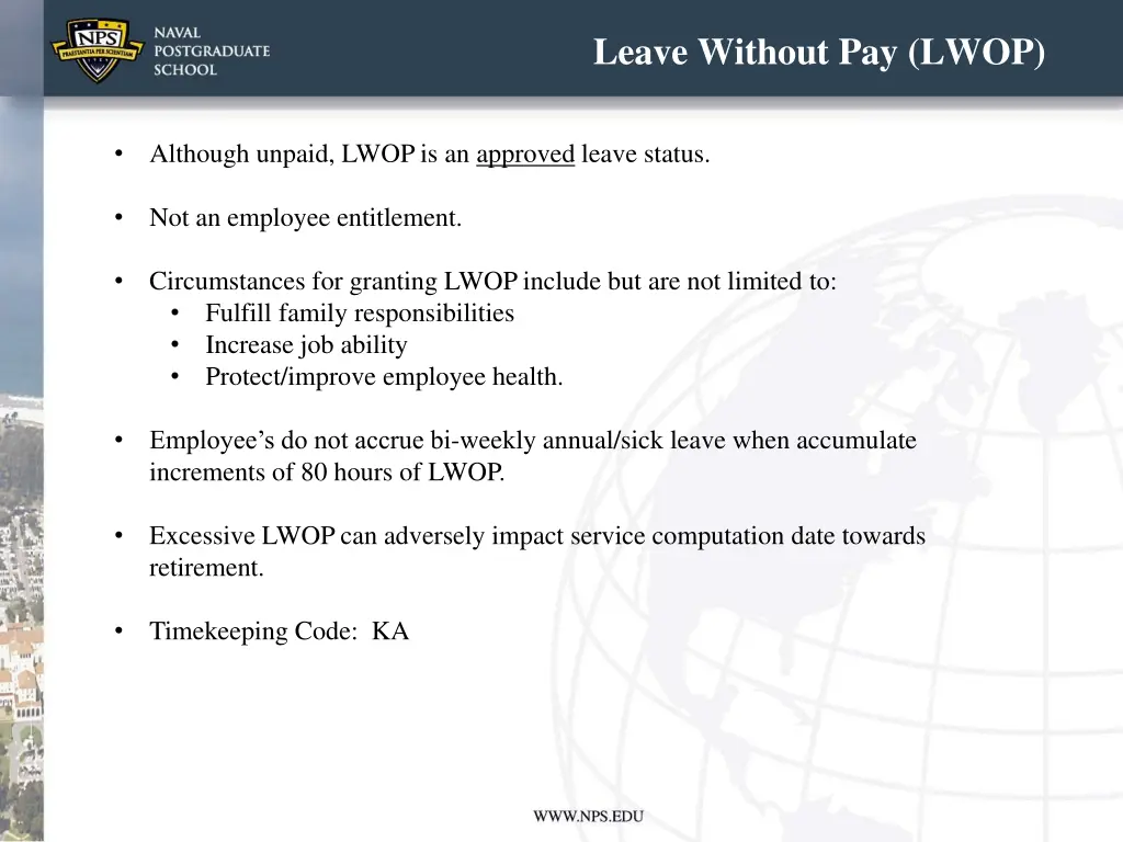 leave without pay lwop