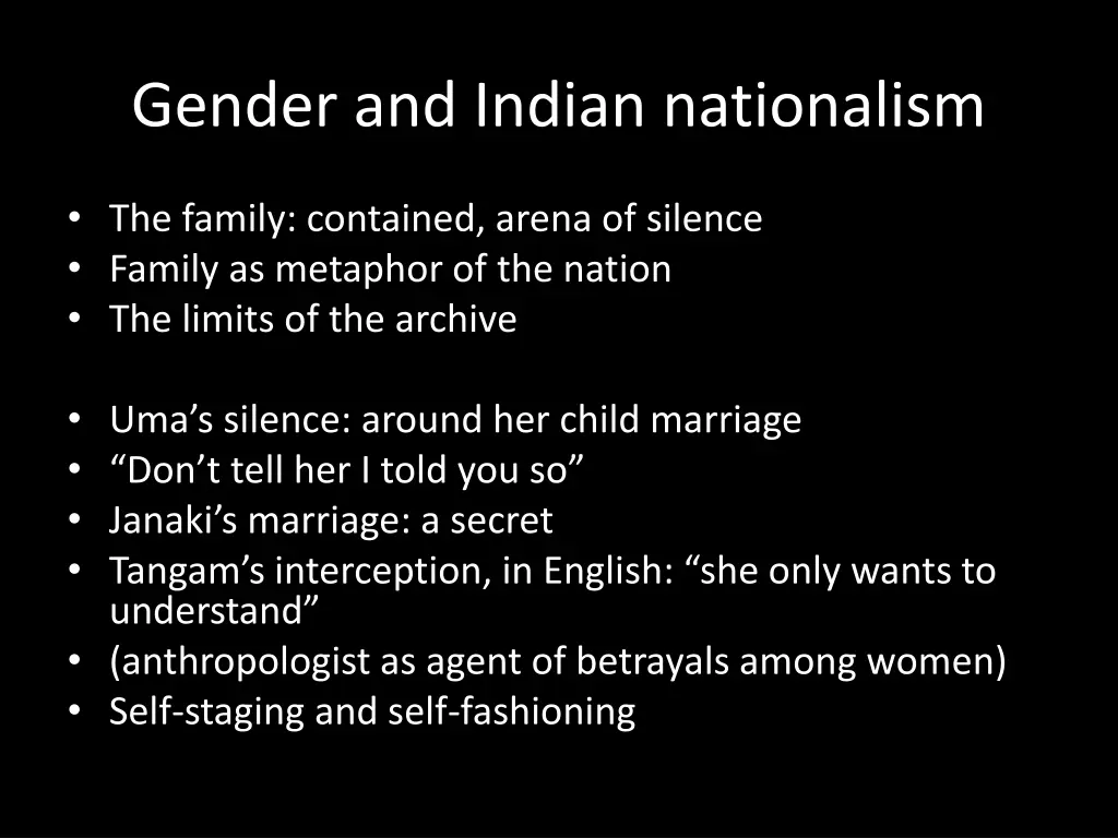 gender and indian nationalism