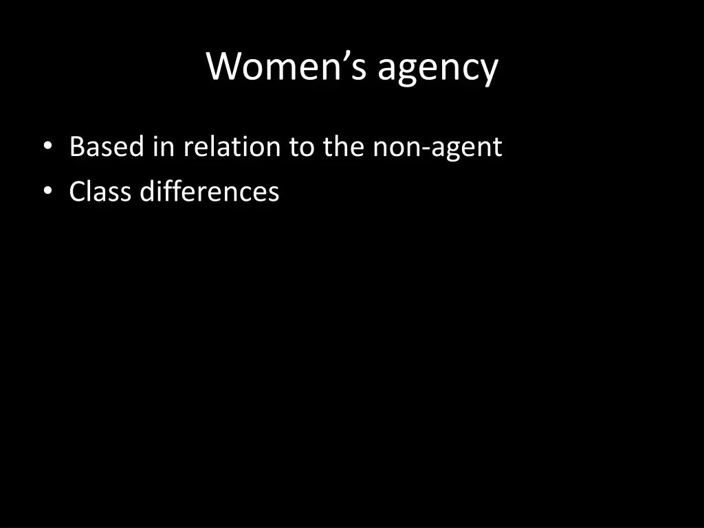 women s agency