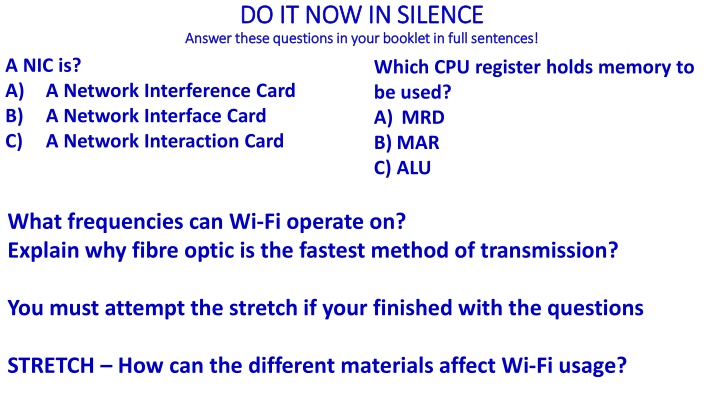 do it now in silence do it now in silence answer