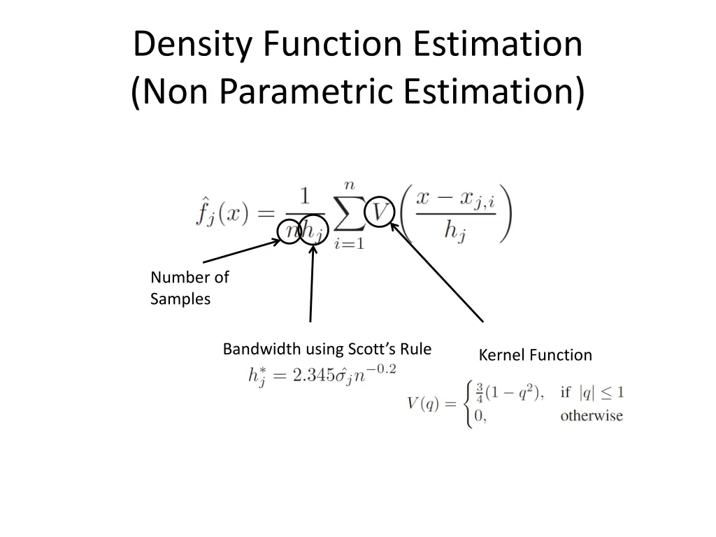 density function estimation non parametric